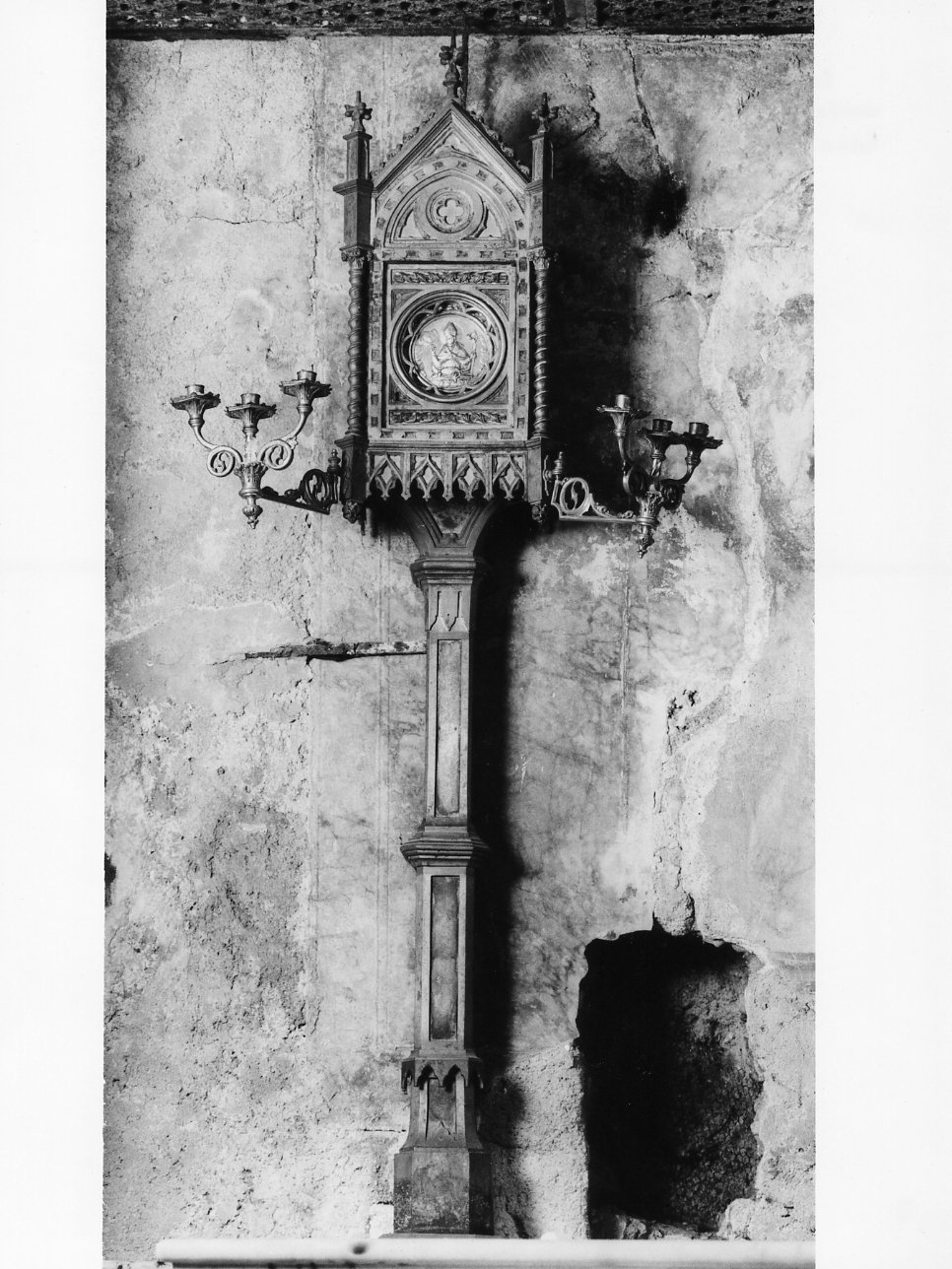 reliquiario architettonico - bottega napoletana (seconda metà sec. XIX)