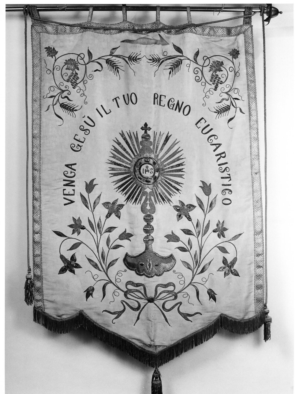 stendardo processionale - manifattura napoletana (sec. XX)