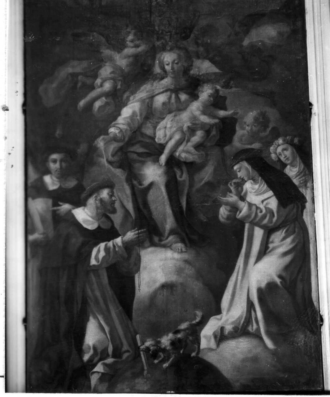 Madonna del Rosario con San Domenico e Santa Rosa da Lima (dipinto) - ambito napoletano (seconda metà sec. XVIII)