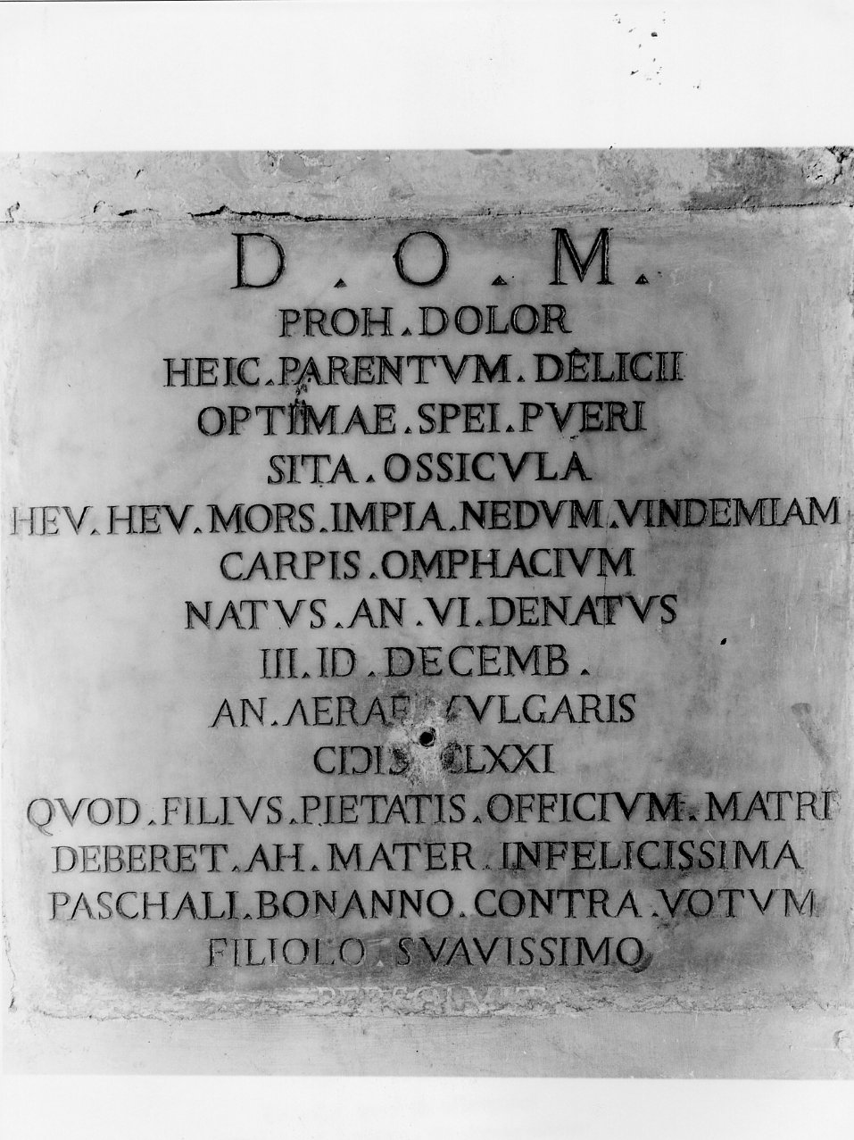 lapide tombale - bottega campana (sec. XVIII)