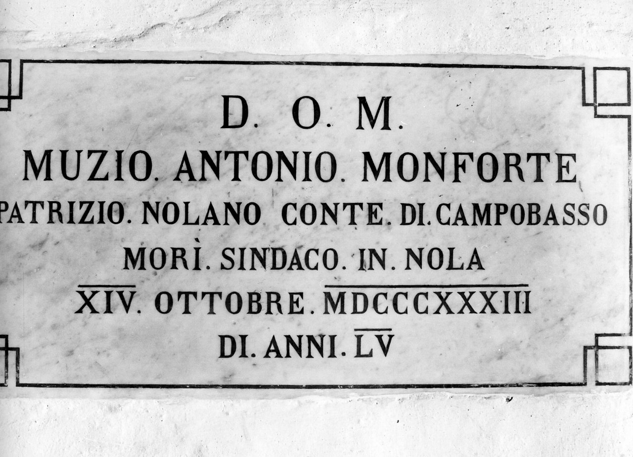 lapide commemorativa - bottega campana (sec. XIX)