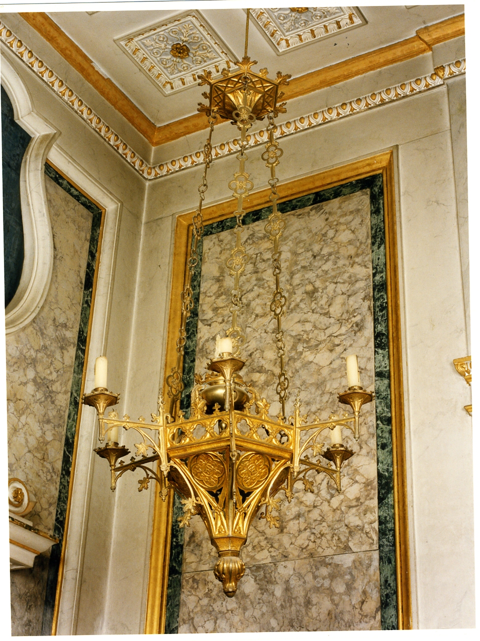 lampadario - a bracci - bottega napoletana (inizio sec. XX)