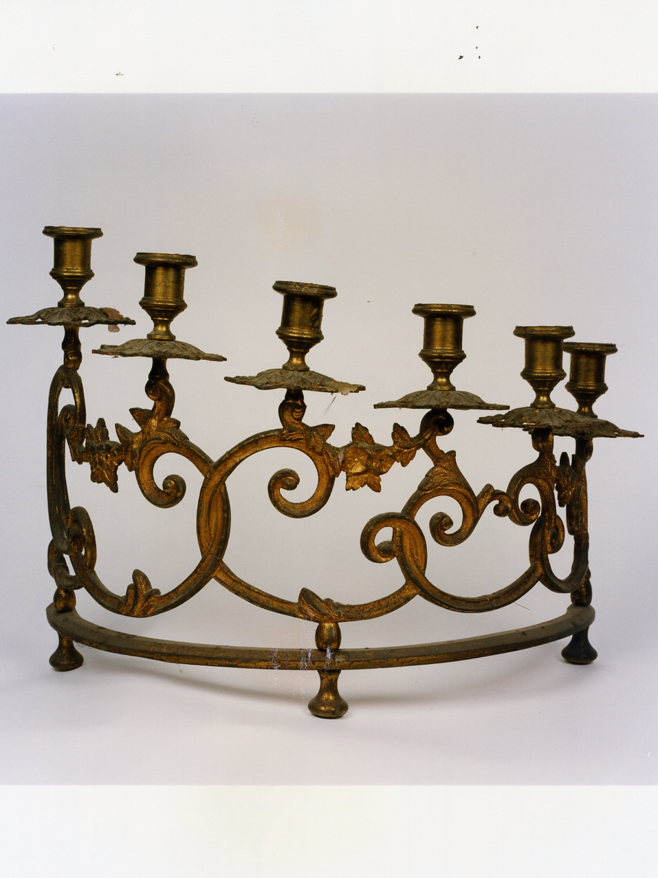 candelabro, serie - bottega napoletana (fine sec. XIX)