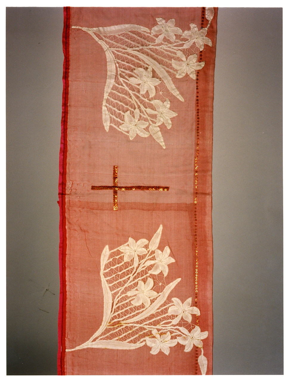 velo di calice, elemento d'insieme - manifattura napoletana (fine sec. XIX)