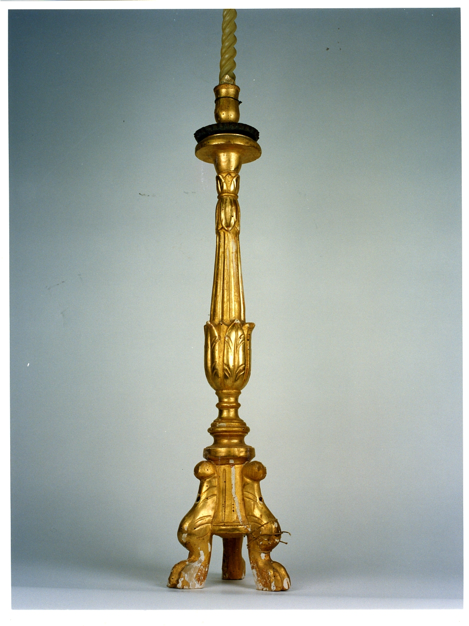 candeliere d'altare, serie - bottega napoletana (fine/inizio secc. XIX/ XX)