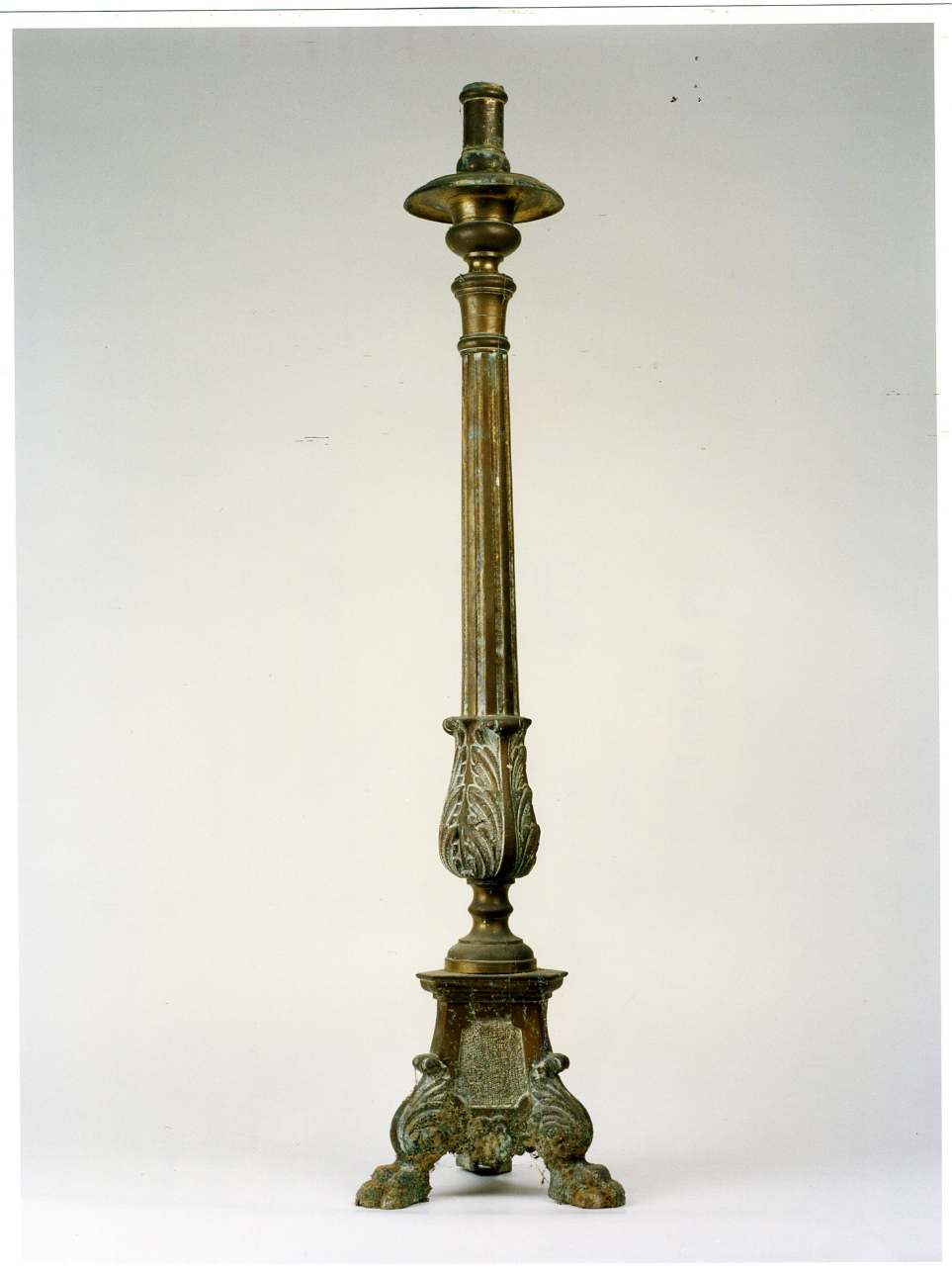 candeliere d'altare, serie - bottega napoletana (seconda metà sec. XIX)