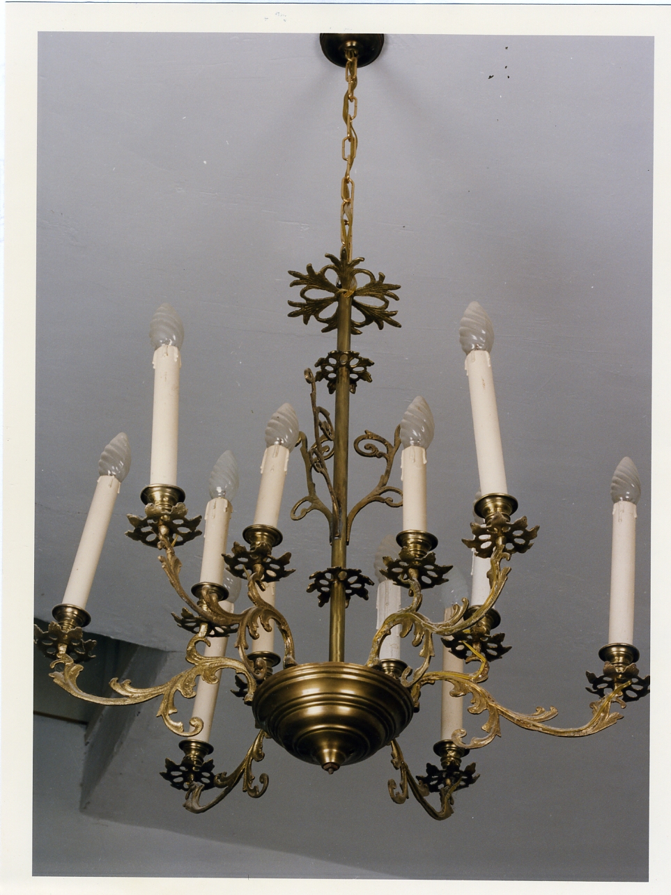 lampadario - a bracci - bottega napoletana (secondo quarto sec. XX)