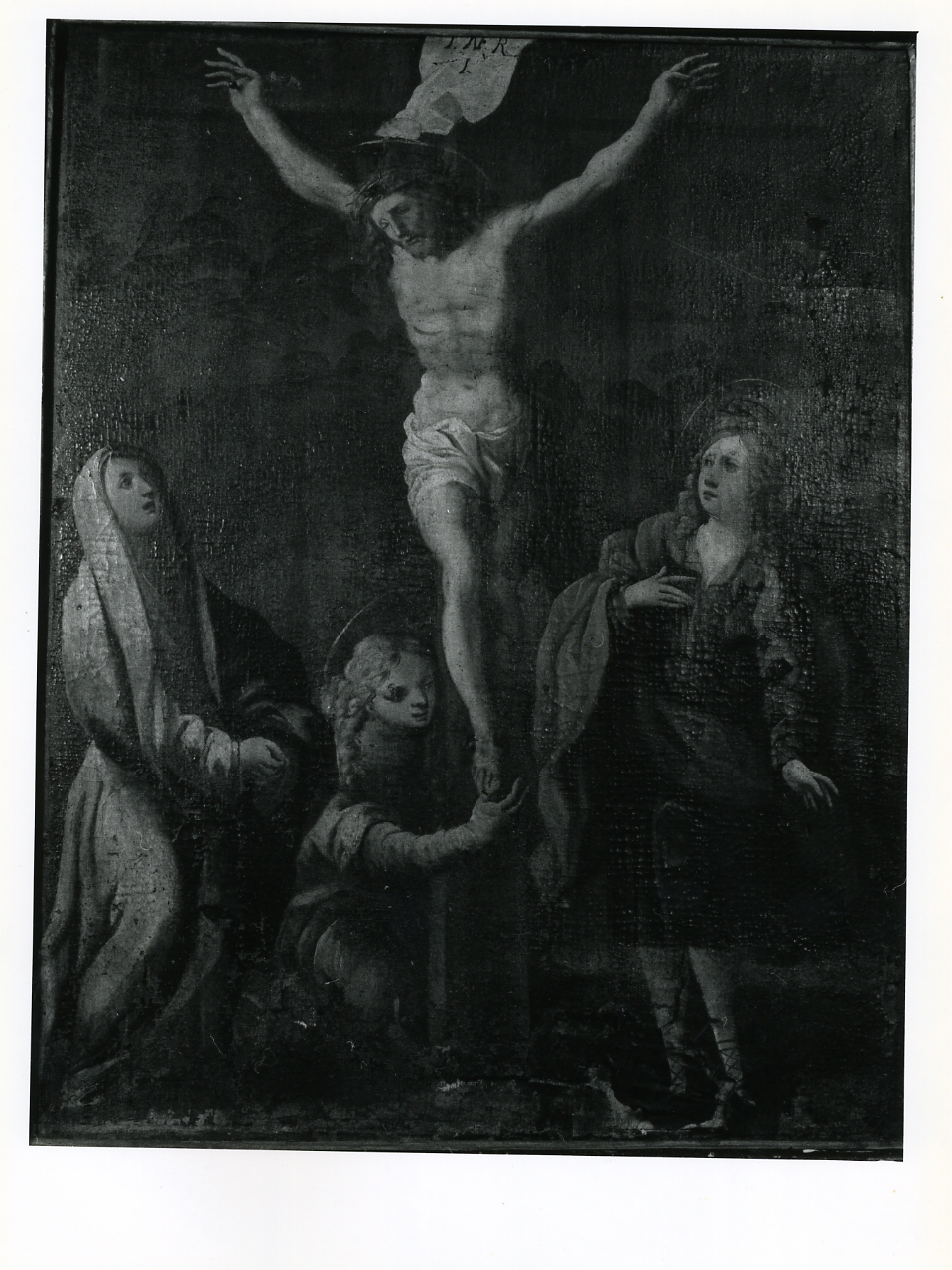 crocifissione di Cristo (dipinto) - ambito campano (fine/inizio secc. XVII/ XVIII)
