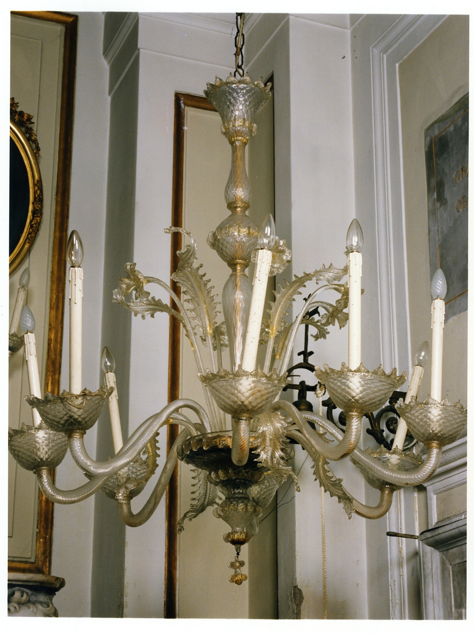 lampadario - a bracci, serie - bottega napoletana (prima metà sec. XX)