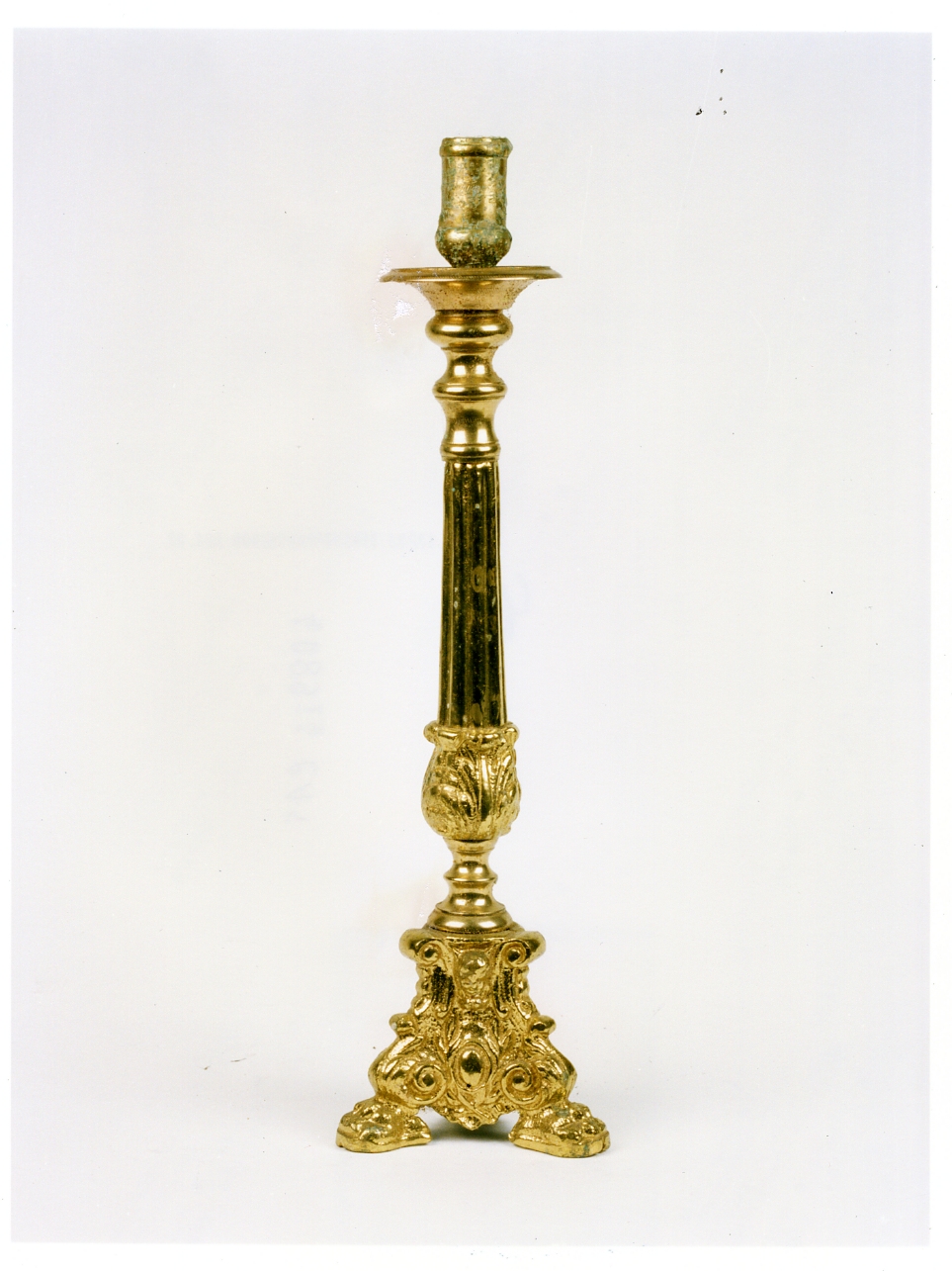 candeliere d'altare, serie - bottega napoletana (seconda metà sec. XIX)