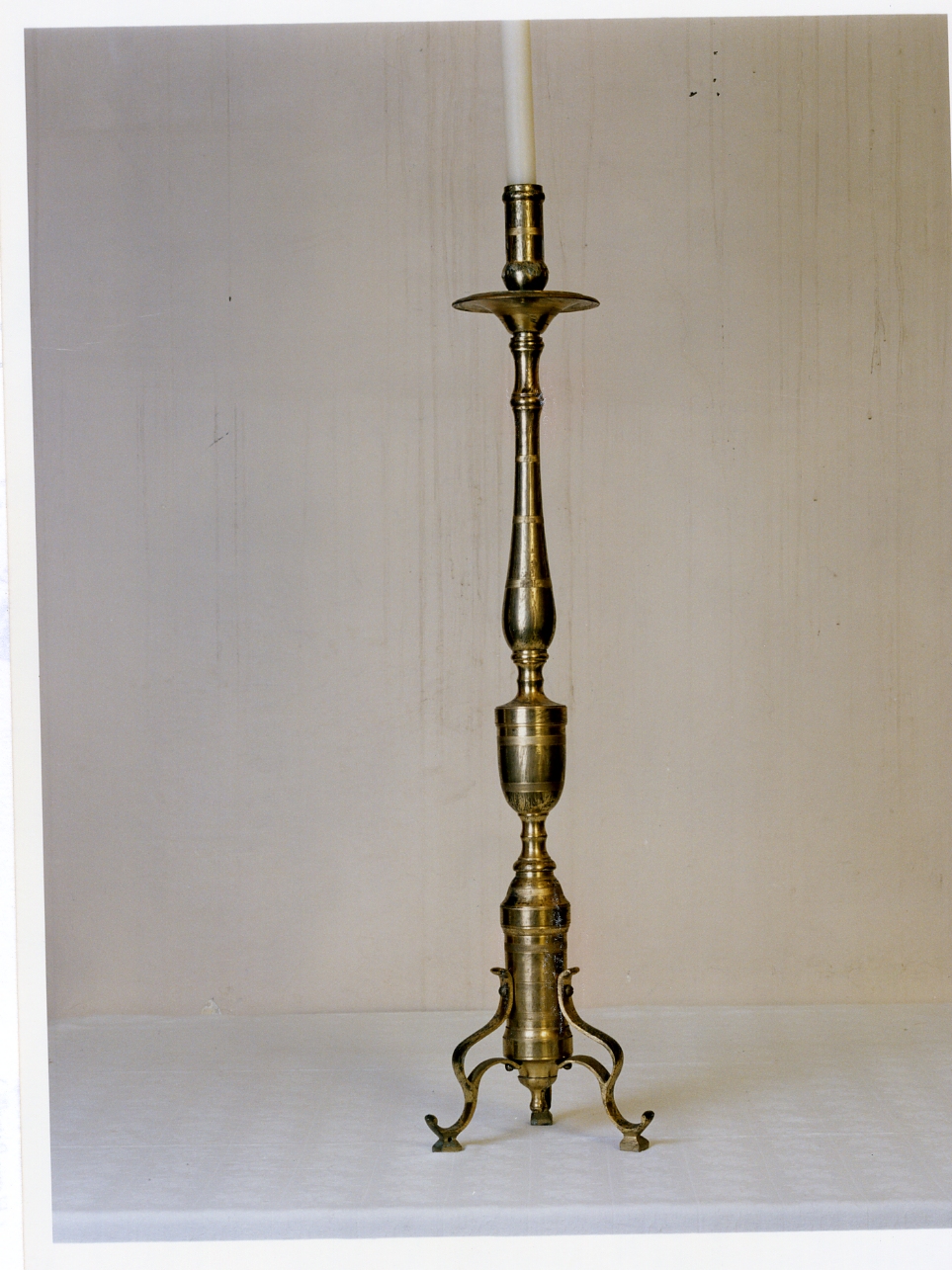 candeliere d'altare, serie - bottega napoletana (seconda metà sec. XIX)