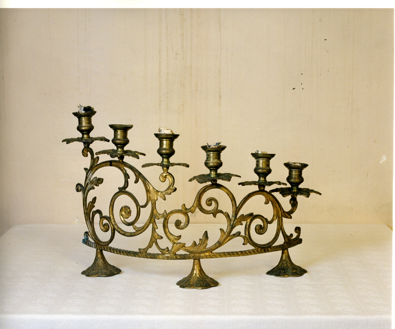 candelabro, serie - bottega napoletana (seconda metà sec. XIX)