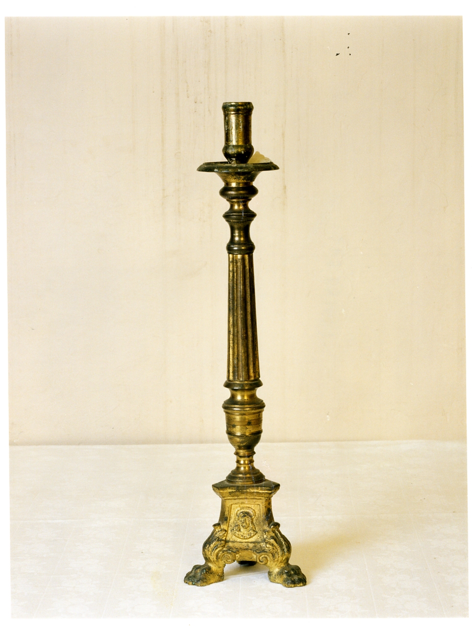 candeliere d'altare, serie - bottega napoletana (seconda metà sec. XIX)