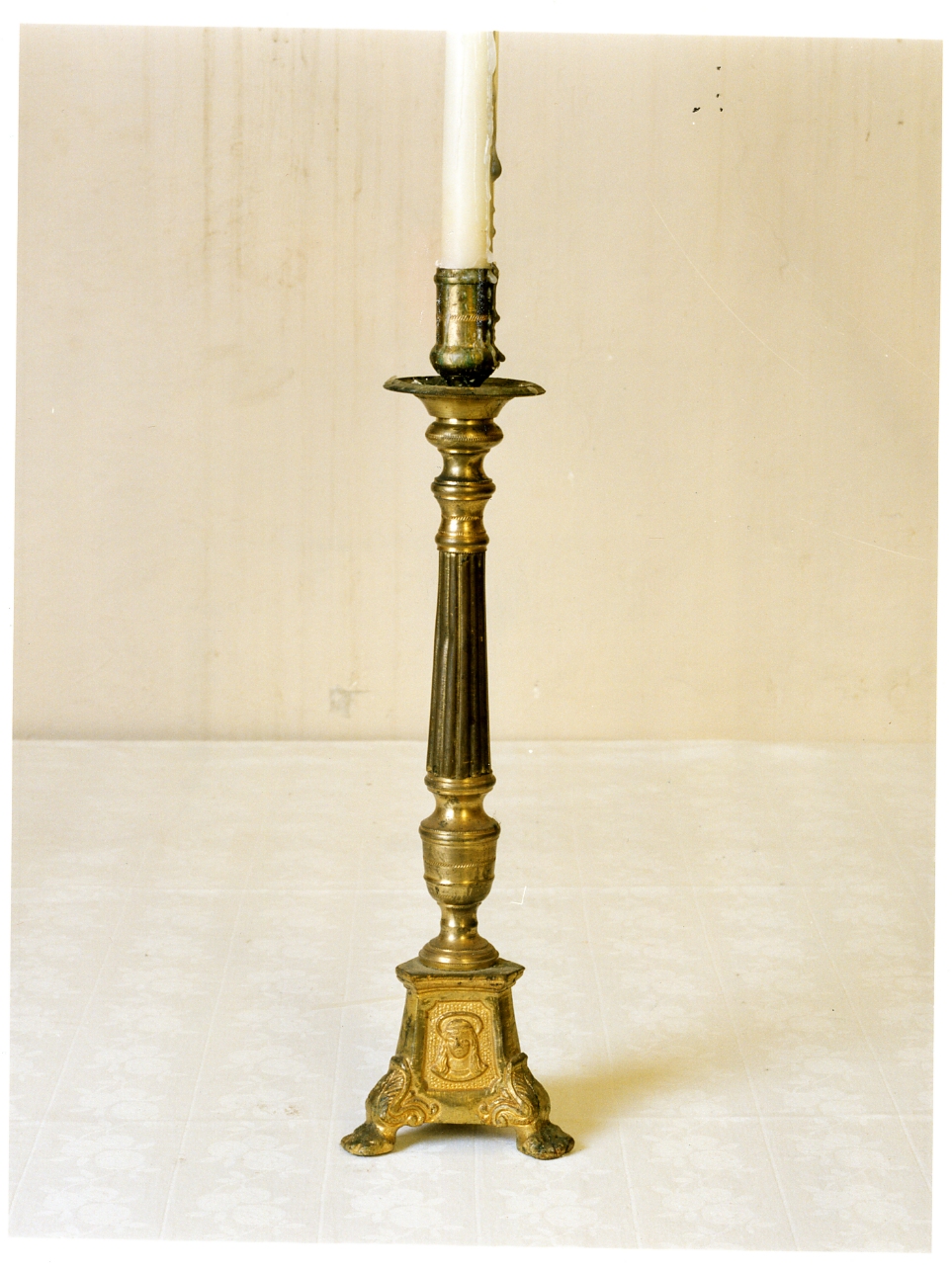 candeliere d'altare, serie - bottega napoletana (seconda metà sec. XIX)