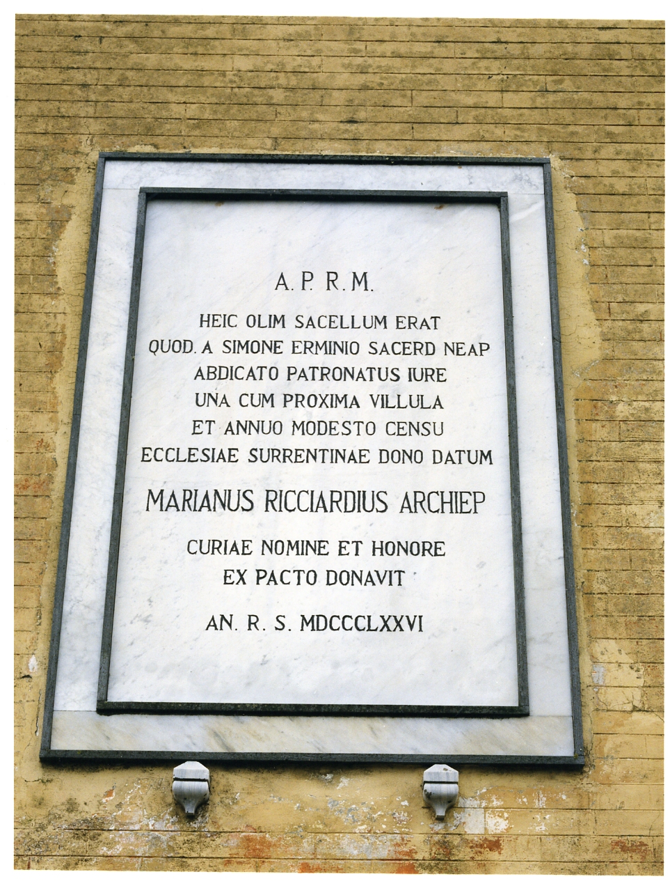 lapide commemorativa - bottega campana (sec. XIX)