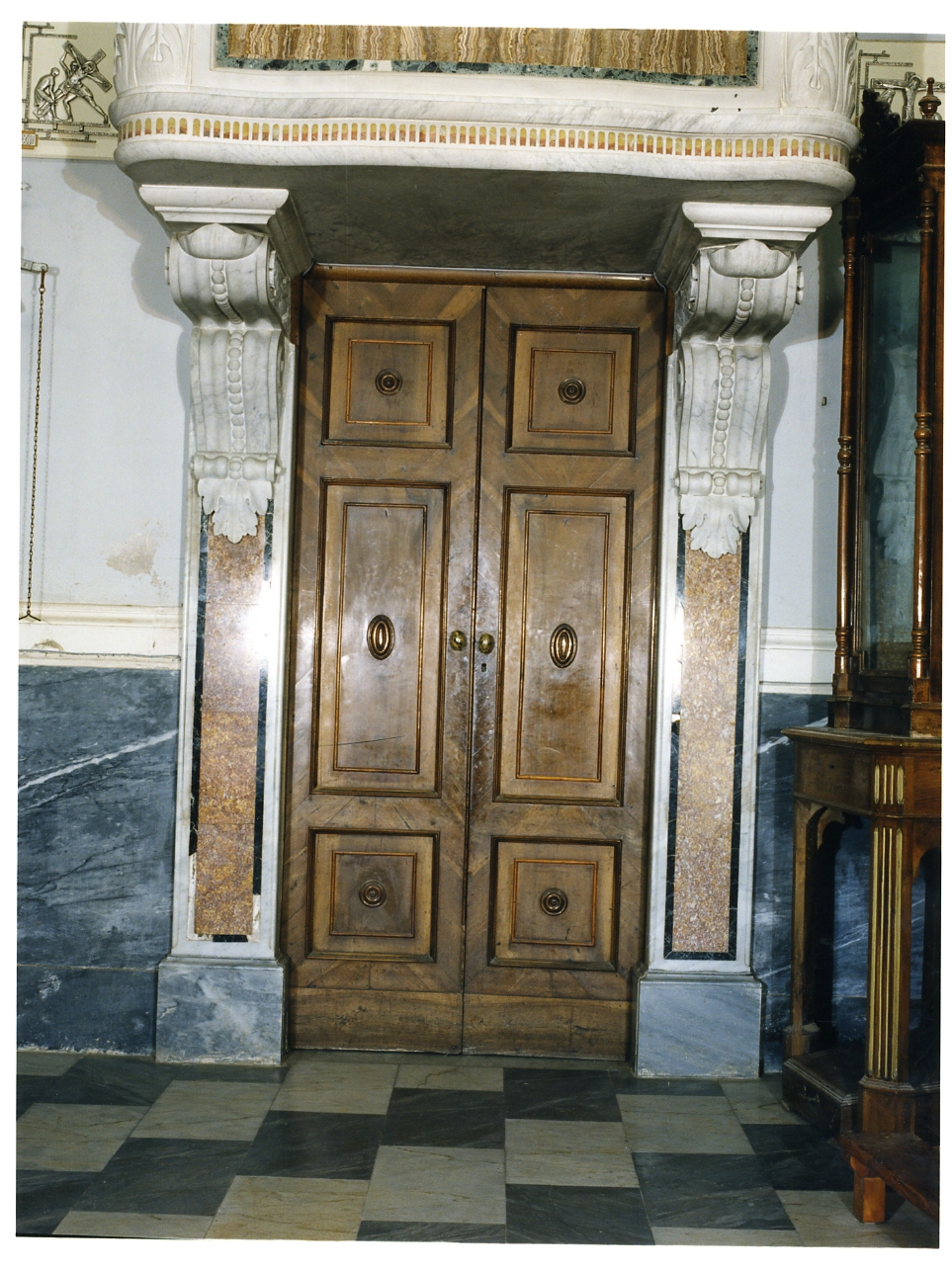 porta - a due battenti - bottega napoletana (ultimo quarto sec. XIX)