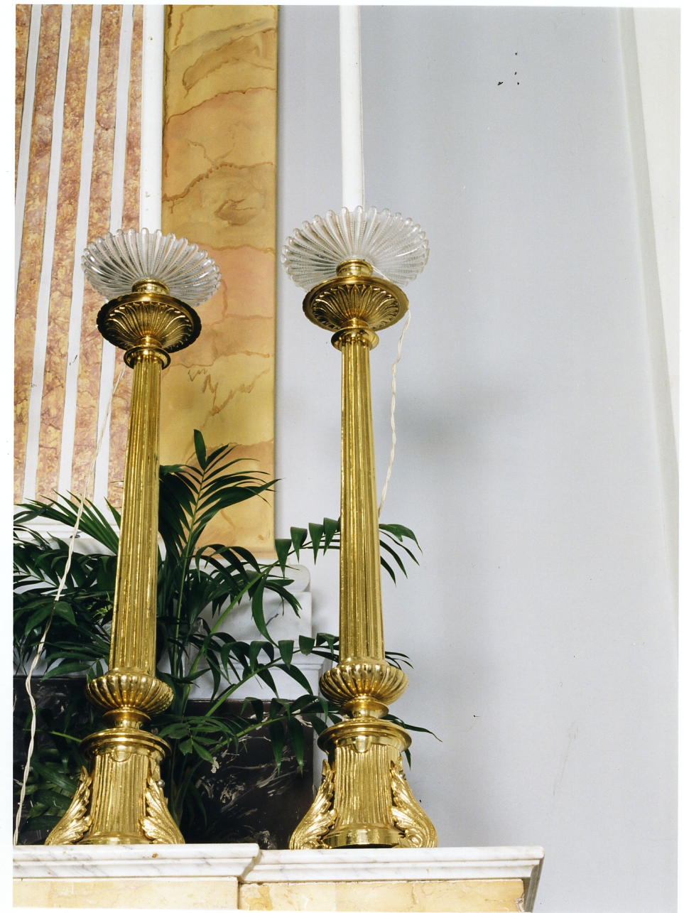 candeliere d'altare, serie - bottega napoletana (fine/inizio secc. XIX/ XX)