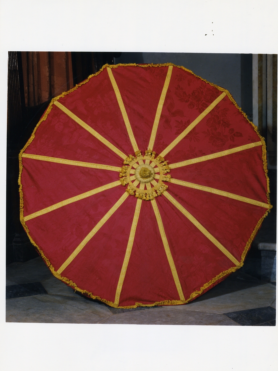 ombrellino processionale, serie - manifattura napoletana (ultimo quarto sec. XIX)