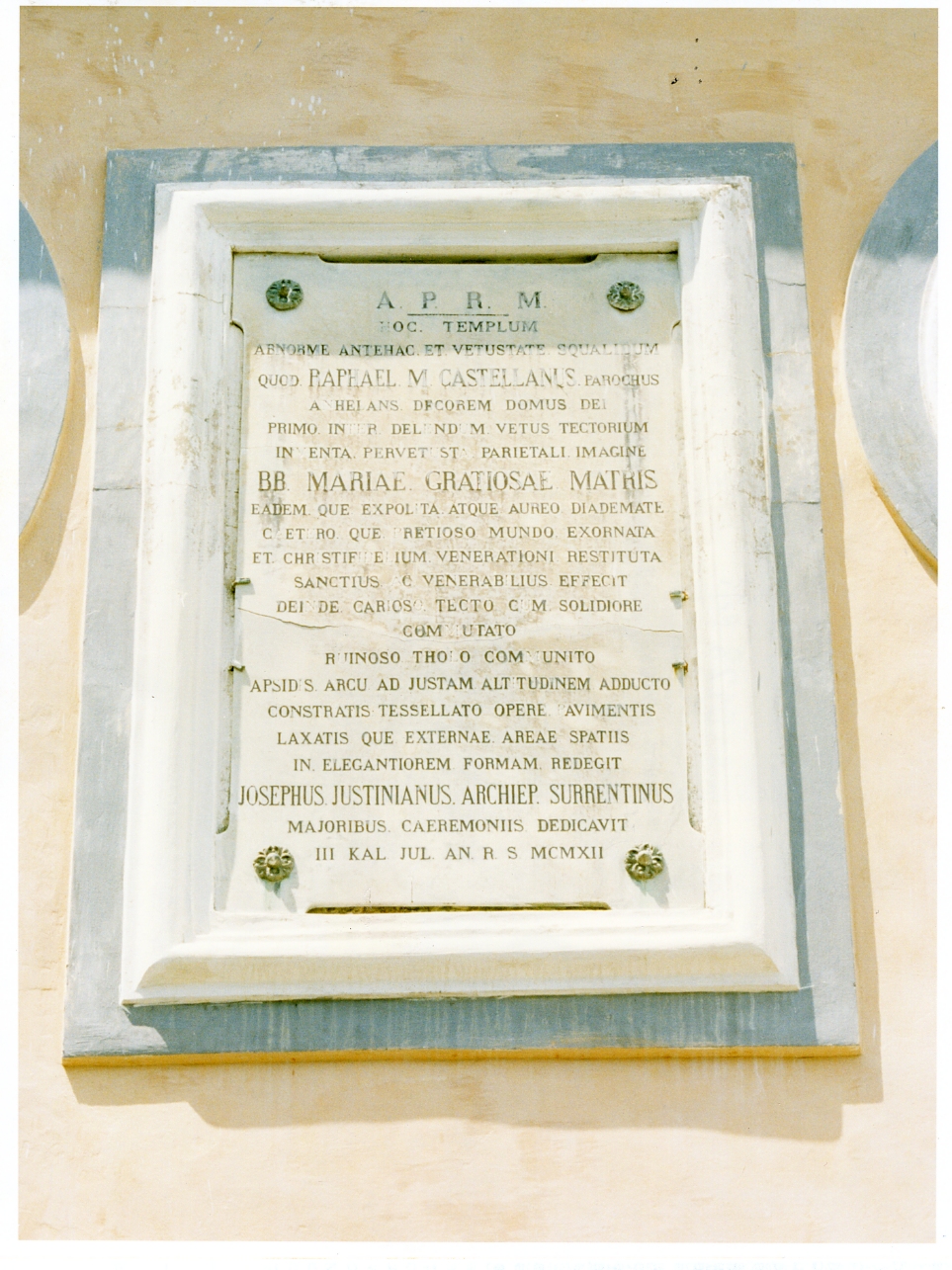 lapide documentaria - bottega campana (sec. XX)