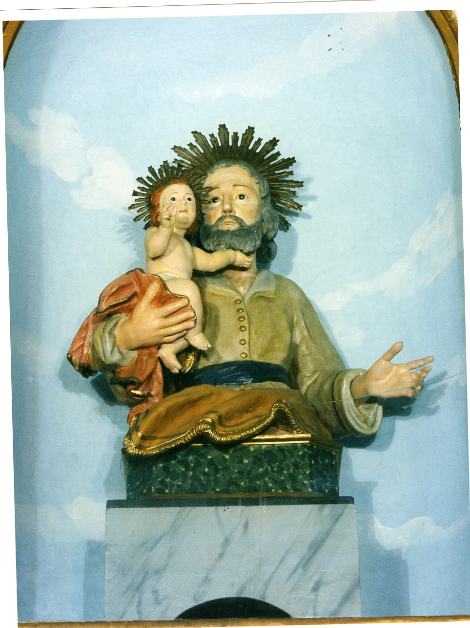 San Giuseppe e Gesù Bambino (busto) - bottega napoletana (fine/inizio secc. XIX/ XX)