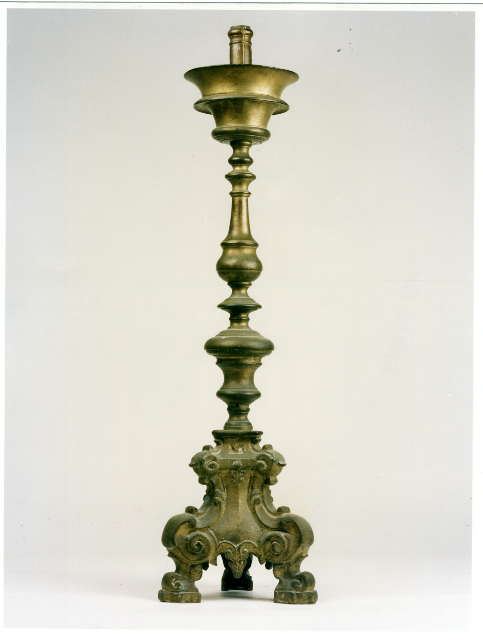 candeliere d'altare, serie - bottega napoletana (seconda metà sec. XIX)