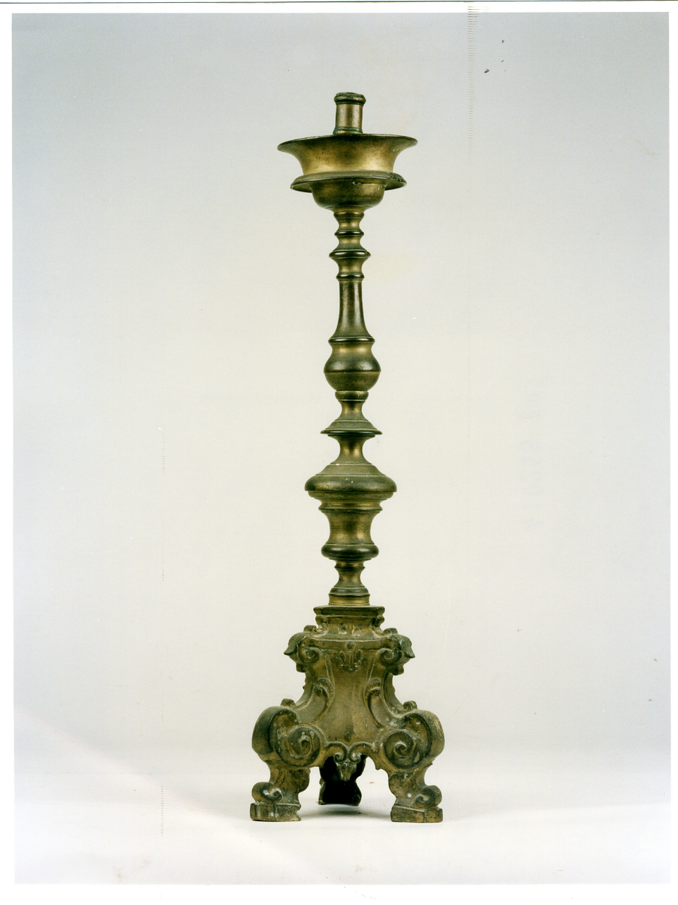 candeliere d'altare, serie - bottega napoletana (seconda metà sec. XIX)