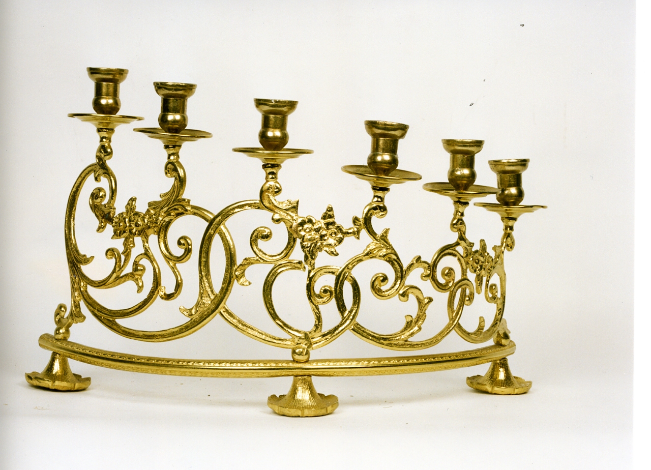 candelabro, serie - bottega campana (seconda metà sec. XIX)