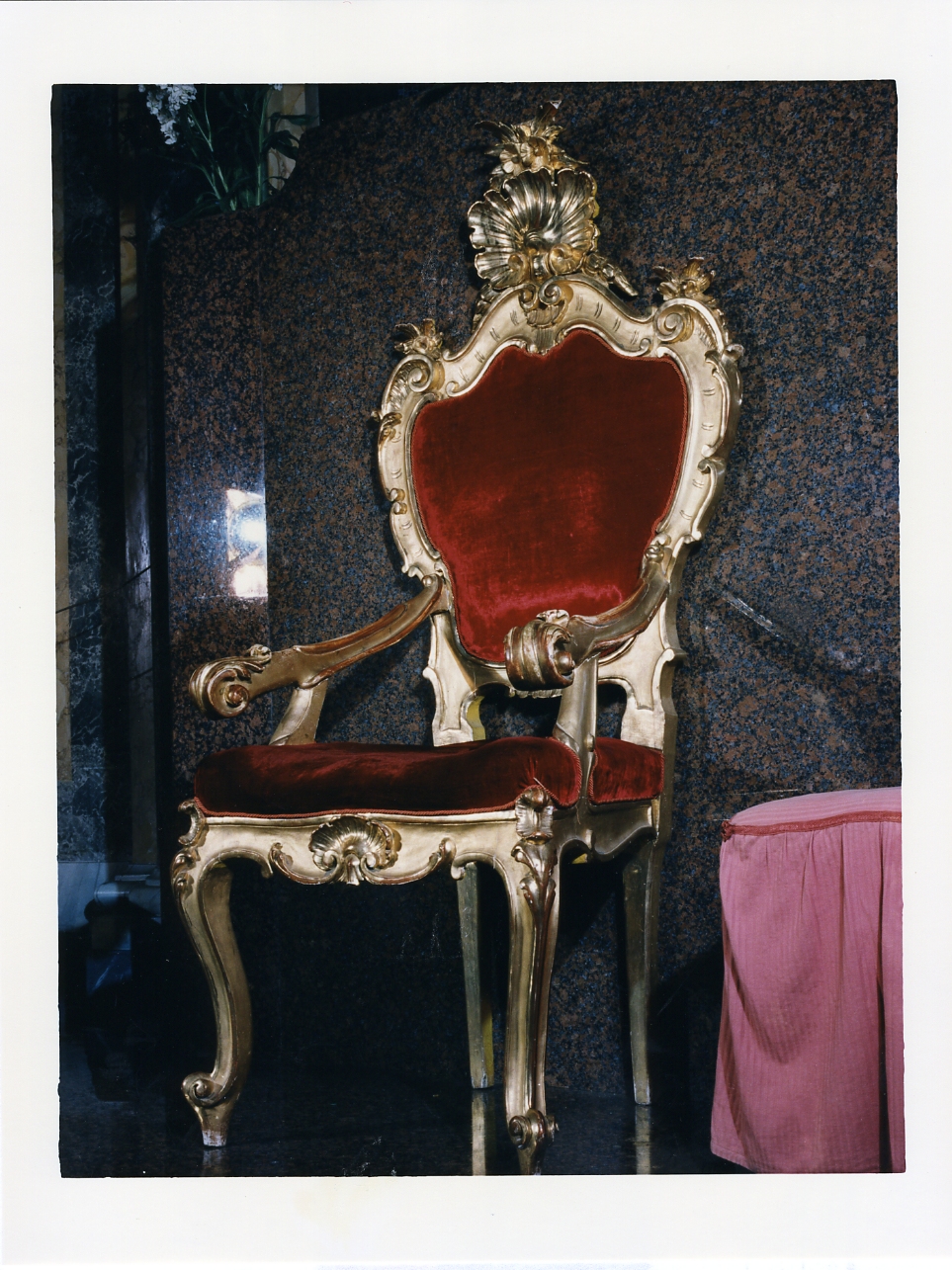 poltrona - da cerimonia - bottega napoletana (secondo quarto sec. XX)