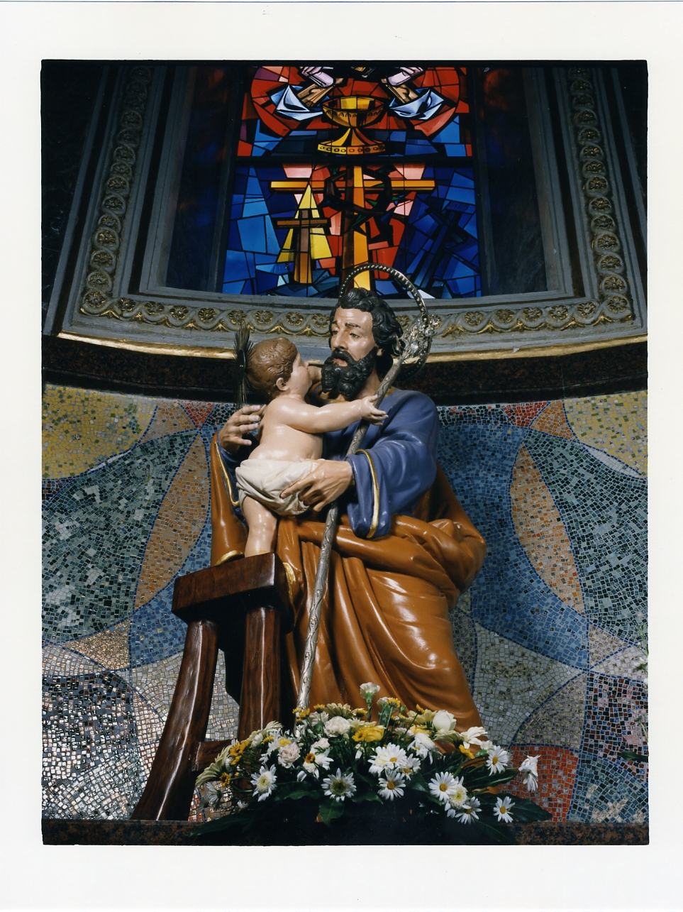 San Giuseppe e Gesù Bambino (gruppo scultoreo) di Pedace Enrico (fine sec. XIX)