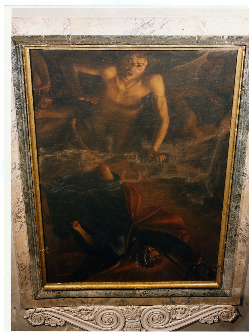 San Michele Arcangelo combatte Satana (dipinto) di De Castro Giacomo (secondo quarto sec. XVII)