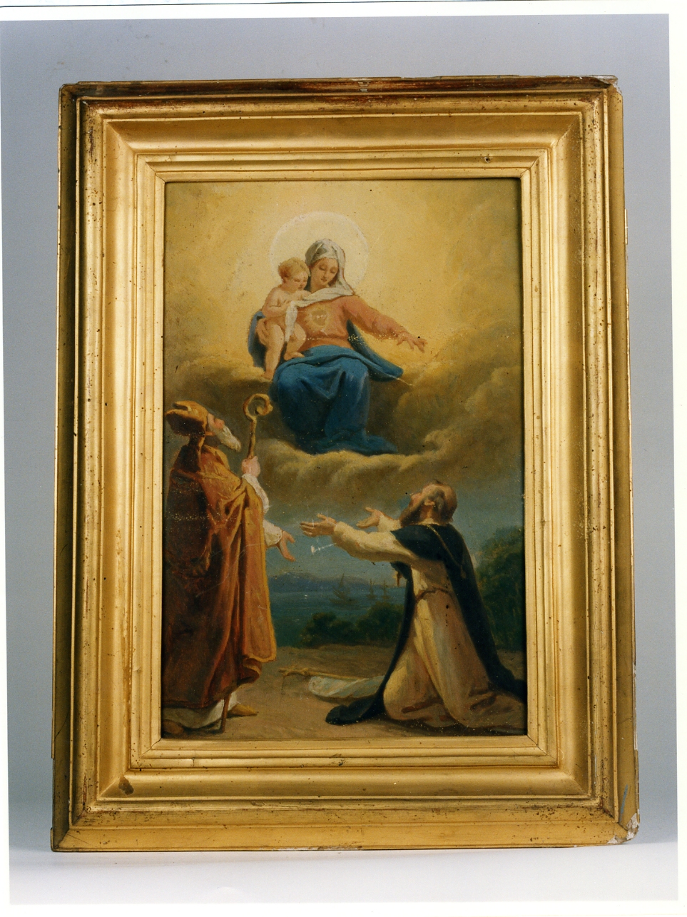Madonna con Bambino e Santi (dipinto) di Mancinelli Giuseppe (sec. XIX)