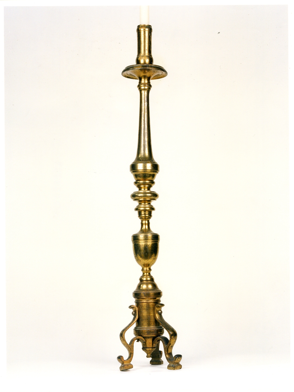 candeliere d'altare, serie - bottega campana (fine sec. XIX)