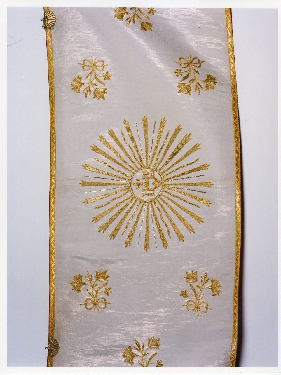 velo omerale, elemento d'insieme - manifattura napoletana (seconda metà sec. XIX)