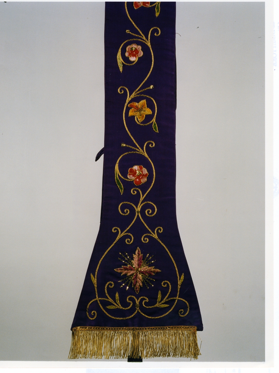 stola, elemento d'insieme - manifattura napoletana (seconda metà sec. XIX)