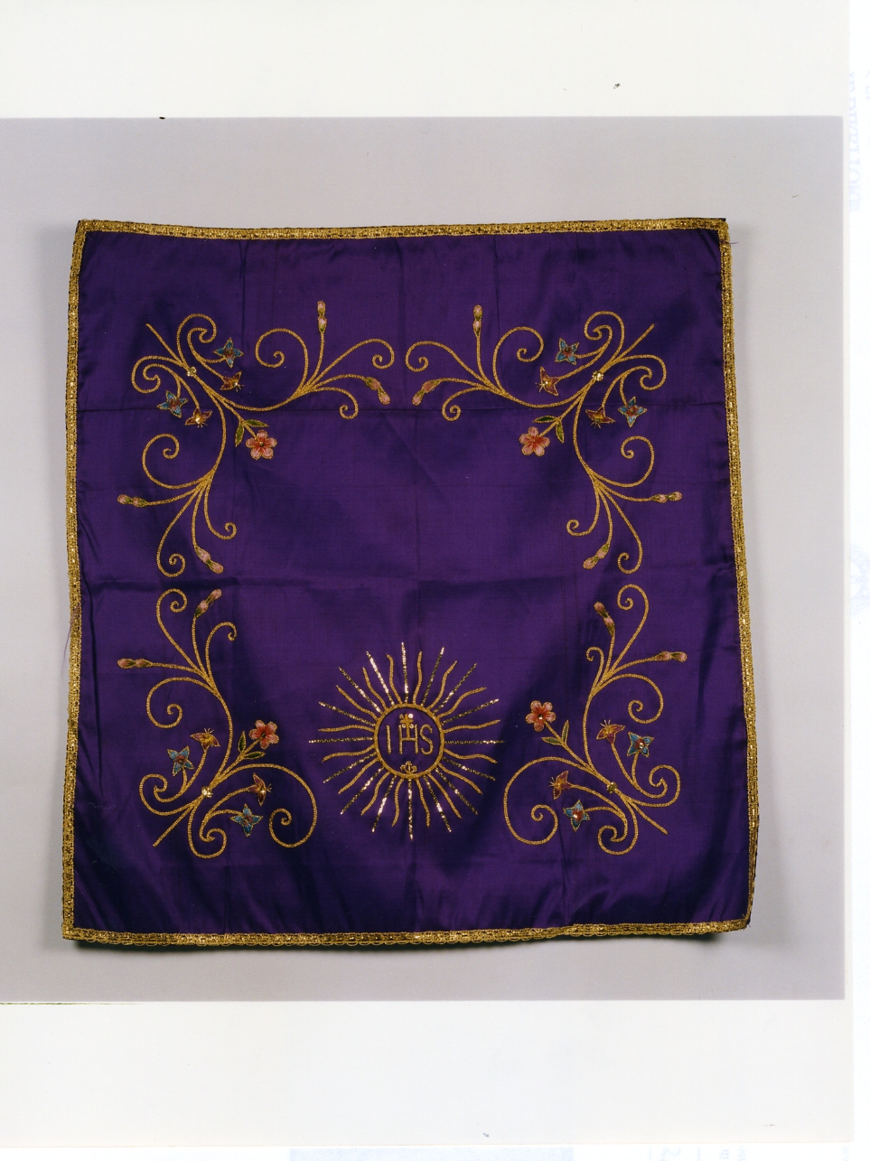 velo di calice, elemento d'insieme - manifattura napoletana (seconda metà sec. XIX)