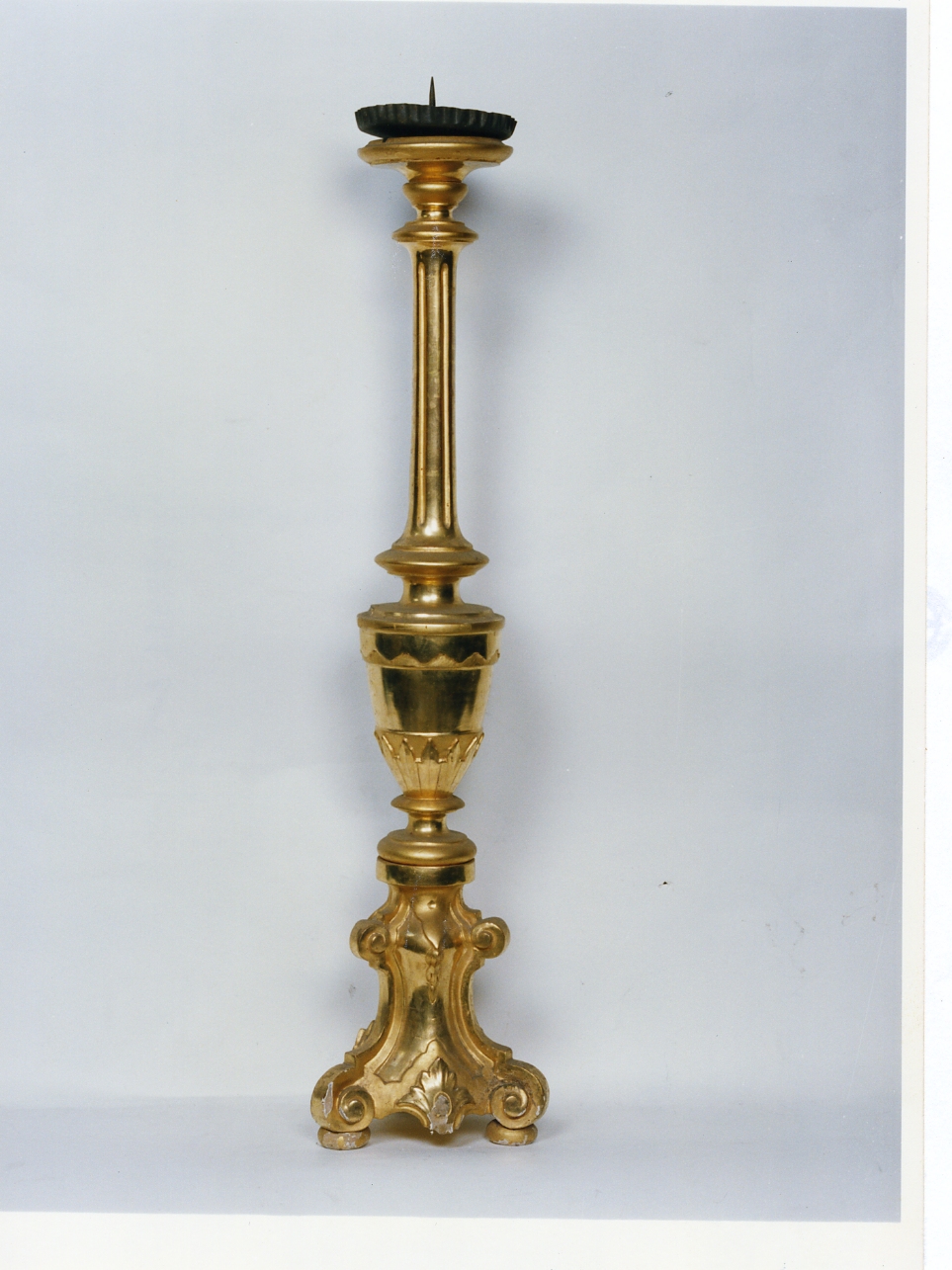 candeliere d'altare, serie - bottega napoletana (seconda metà sec. XIX)