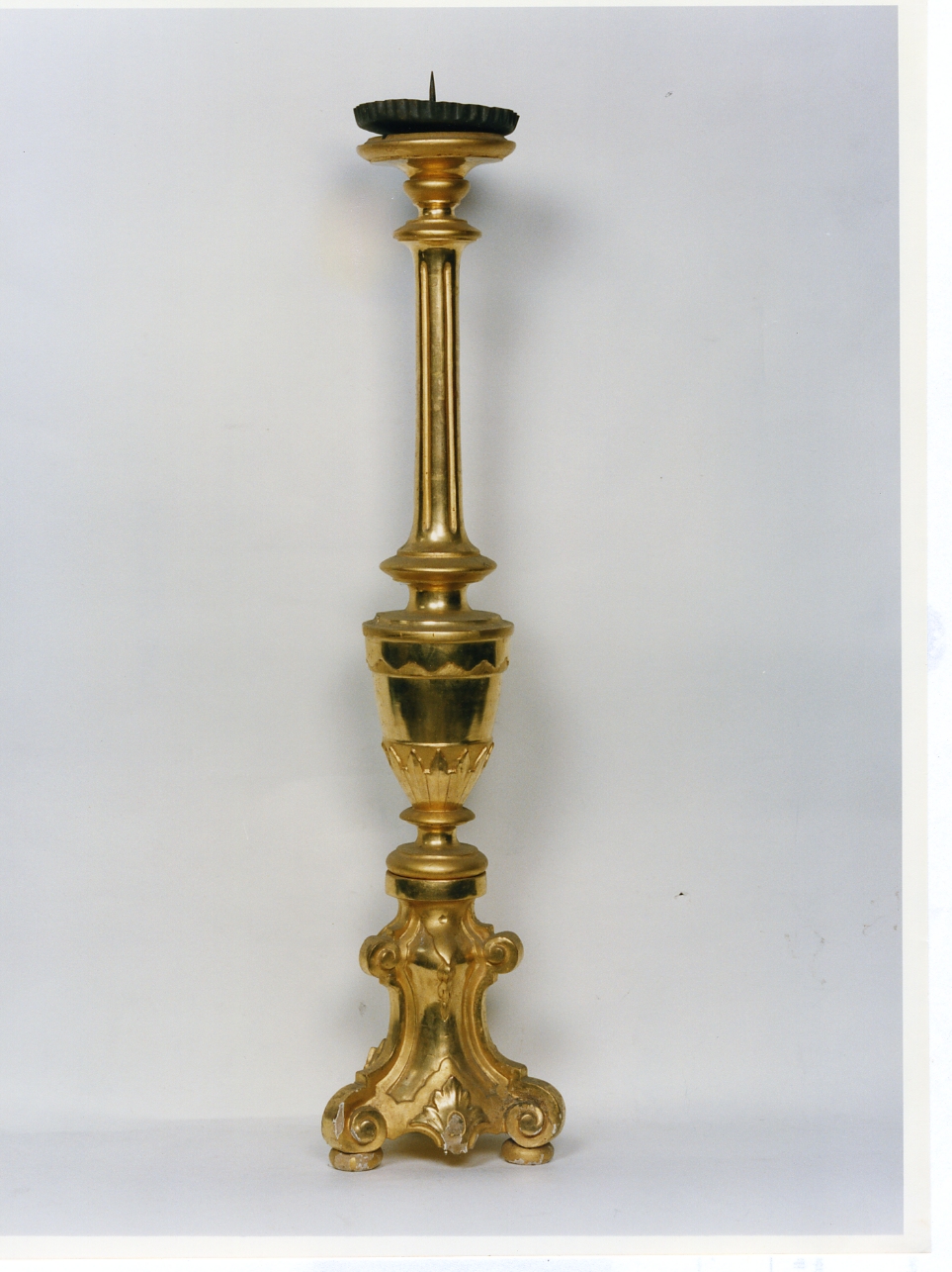 candeliere d'altare, serie - bottega napoletana (seconda metà sec. XIX)