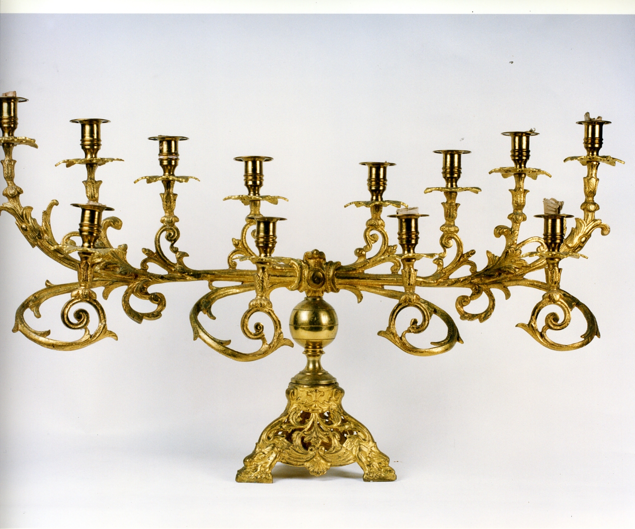 candeliere d'altare - bottega campana (fine sec. XIX)