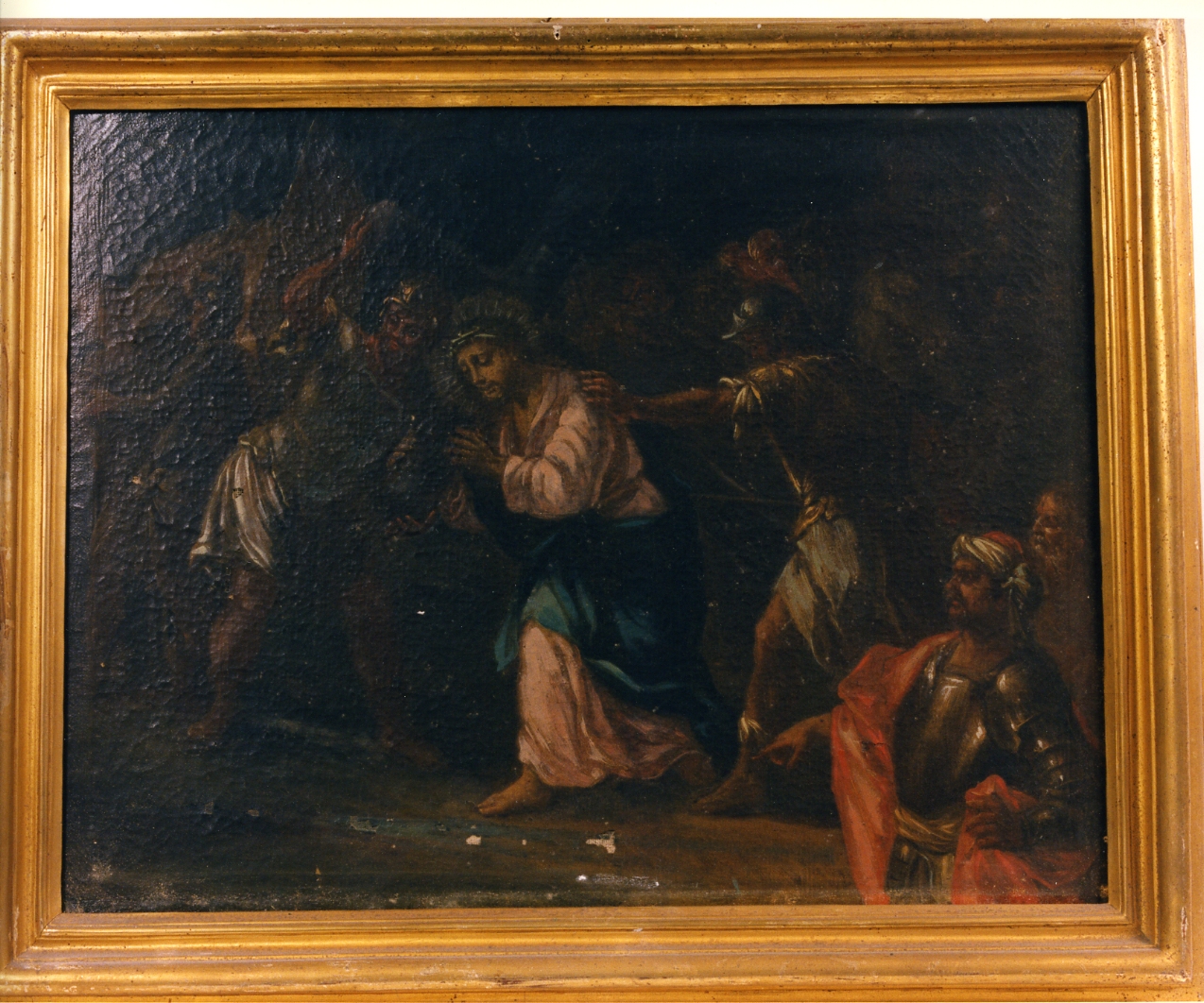 stazione II: Gesù caricato della croce (dipinto, elemento d'insieme) - ambito napoletano (prima metà sec. XVIII)