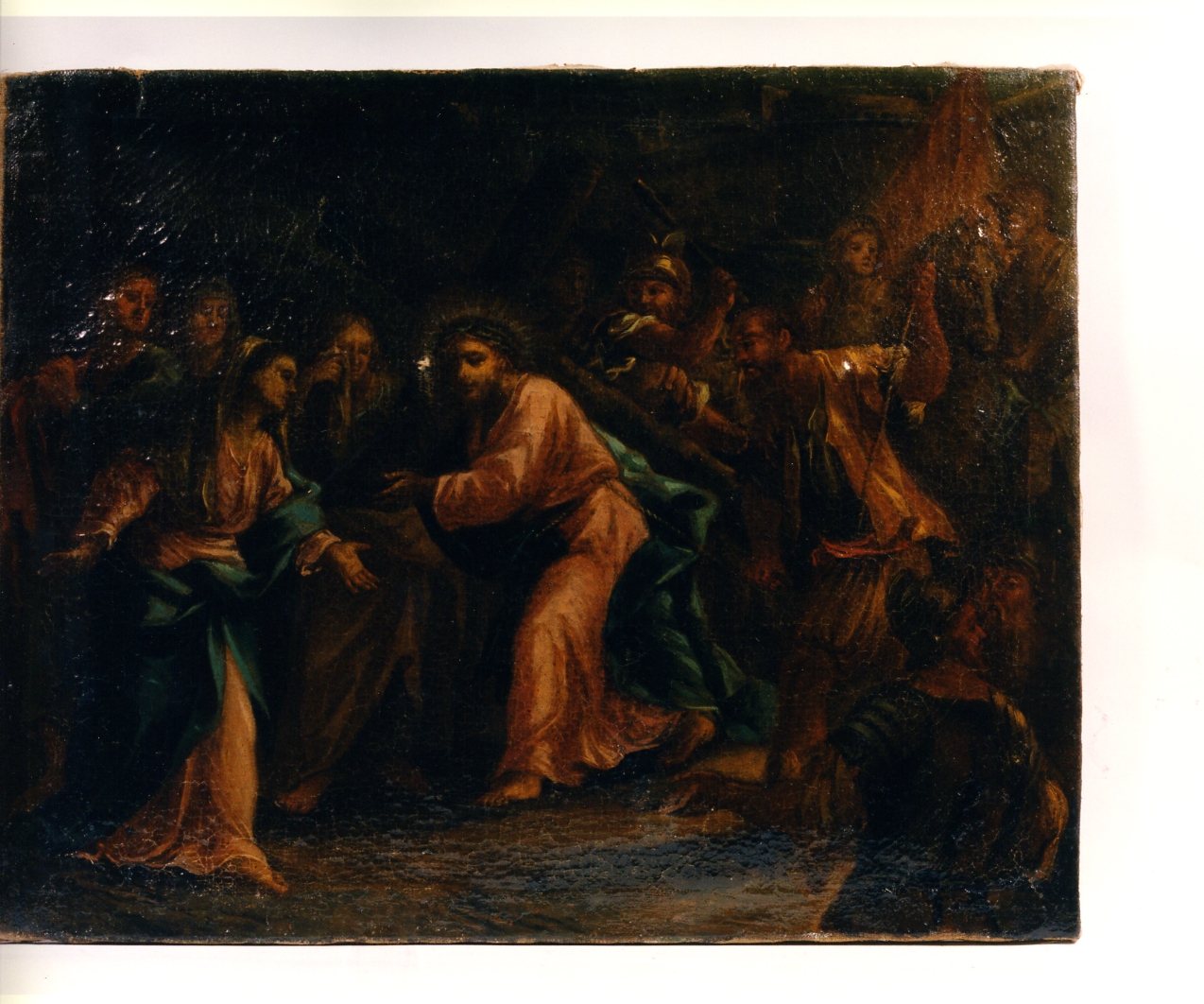 stazione IV: Gesù incontra la Madonna (dipinto, elemento d'insieme) - ambito napoletano (prima metà sec. XVIII)