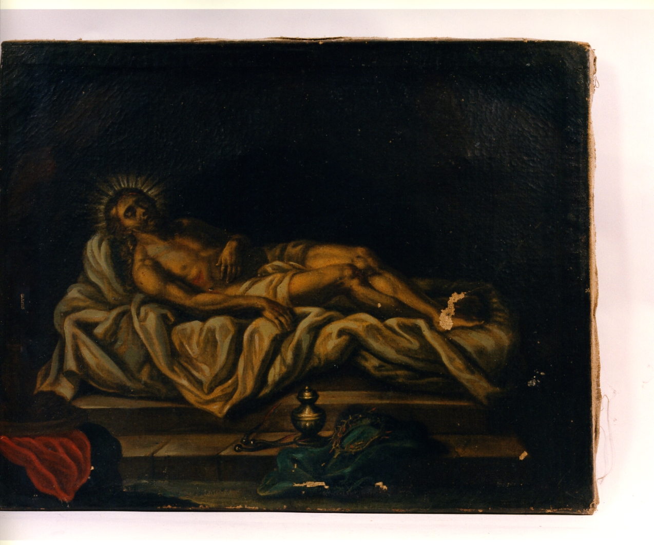 stazione XIII: Gesù deposto dalla croce (dipinto, elemento d'insieme) - ambito napoletano (prima metà sec. XVIII)