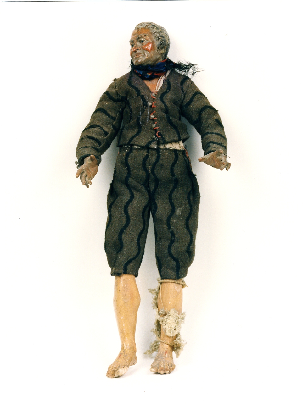 figura maschile (statuetta di presepio) - bottega napoletana (prima metà sec. XIX)