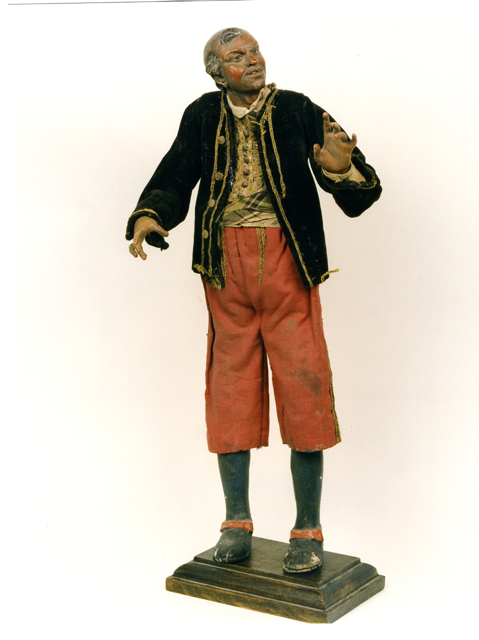 figura maschile (statuetta di presepio) - bottega napoletana (seconda metà sec. XIX)