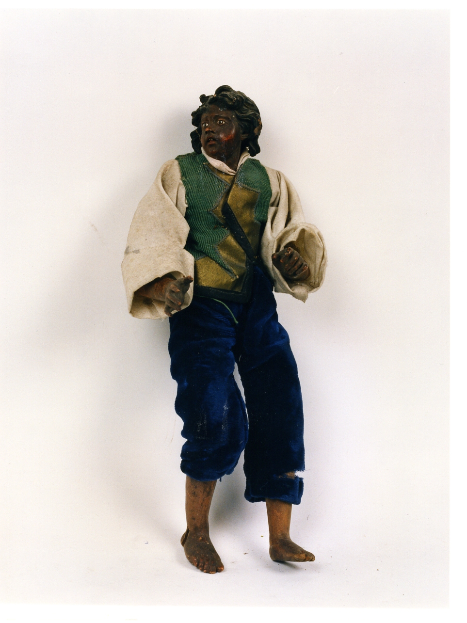 figura maschile (statuetta di presepio) - bottega napoletana (seconda metà sec. XIX)