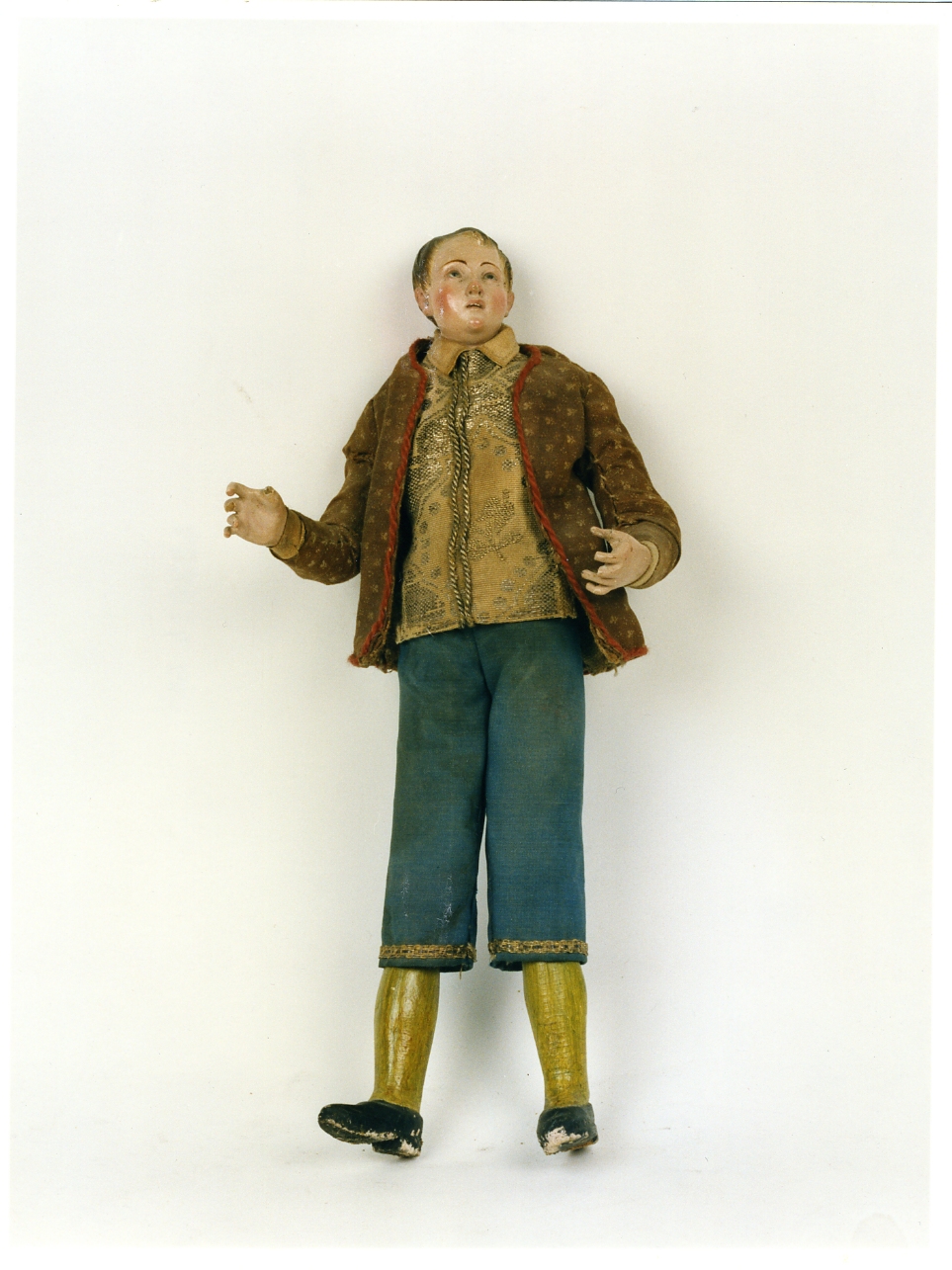 figura maschile (statuetta di presepio) - bottega napoletana (primo quarto sec. XX)