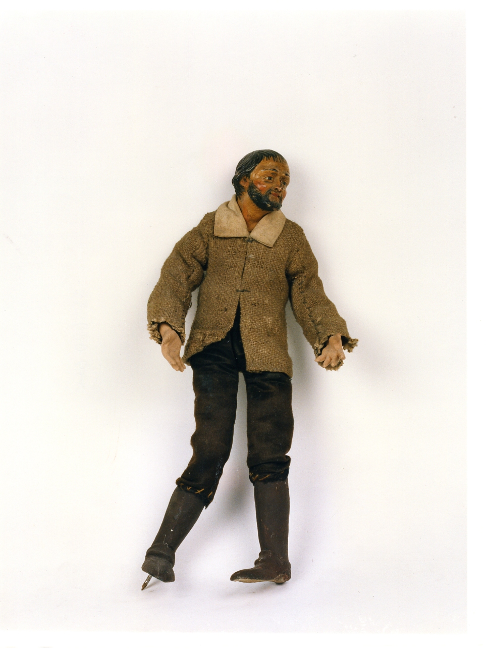 figura maschile (statuetta di presepio) - bottega napoletana (prima metà sec. XX)