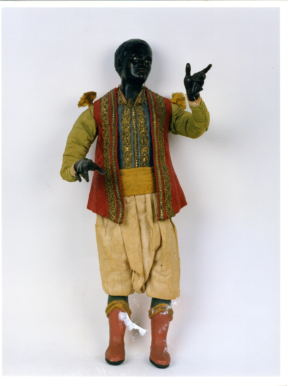 figura maschile (statuetta di presepio) - bottega napoletana (fine/inizio secc. XIX/ XX)