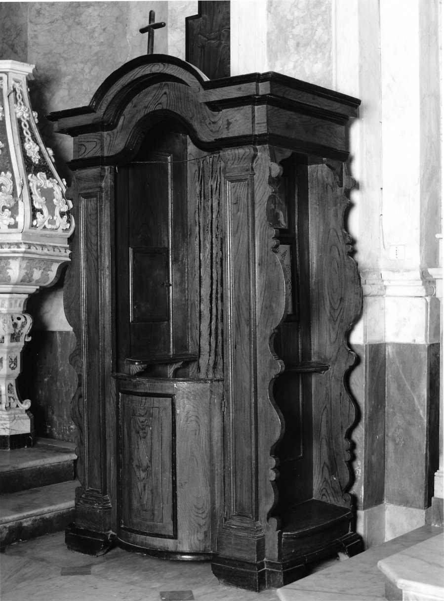 confessionale, serie - bottega napoletana (seconda metà sec. XIX)