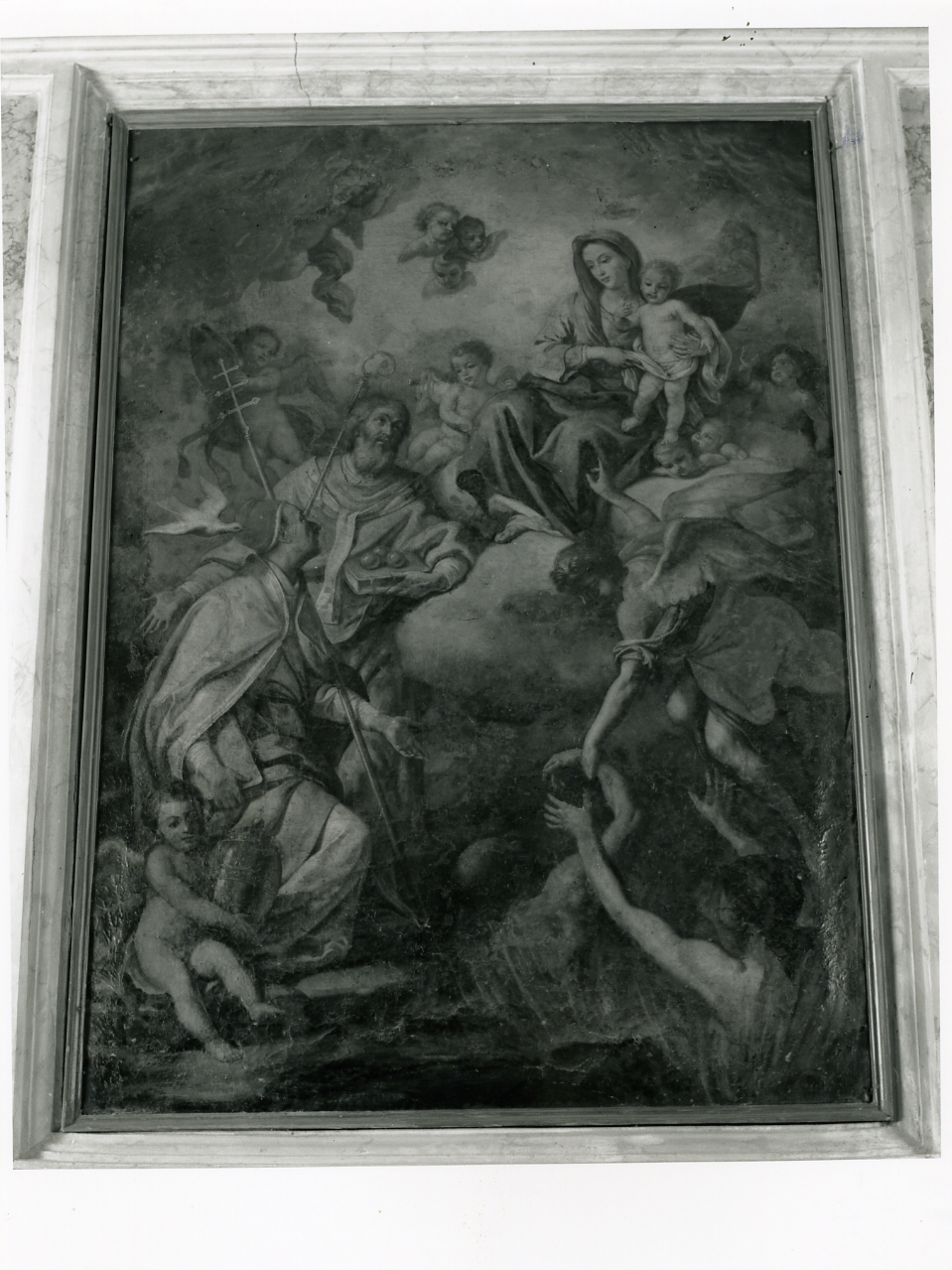 Madonna con Bambino e Santi (dipinto) di Solimena Angelo (seconda metà sec. XVIII)
