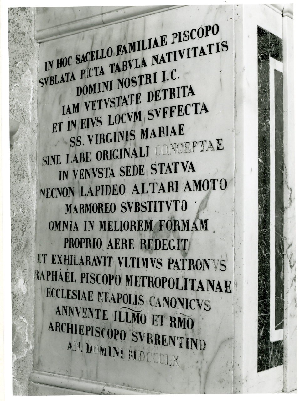 lapide celebrativa - bottega campana (sec. XIX)